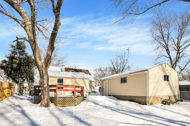 exterior space with a deck