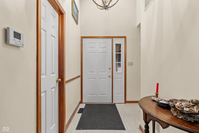 foyer entrance featuring light hardwood / wood-style floors