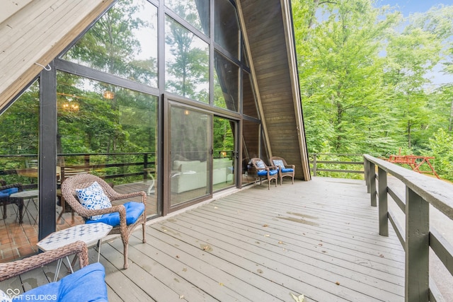 view of wooden deck