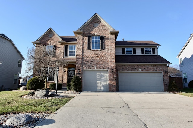 view of front property with a garage