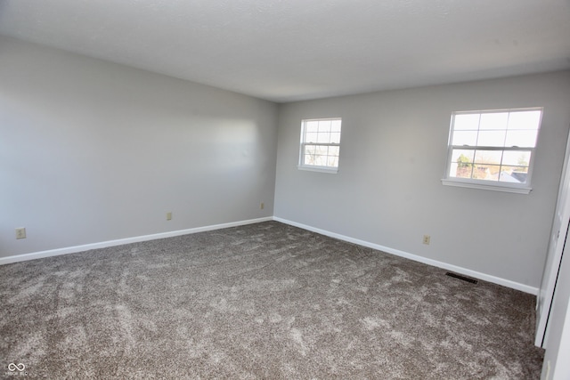 carpeted spare room with plenty of natural light