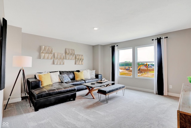 view of carpeted living room