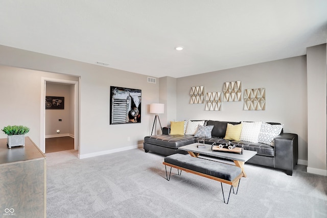 view of carpeted living room