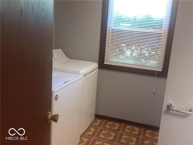 washroom featuring separate washer and dryer