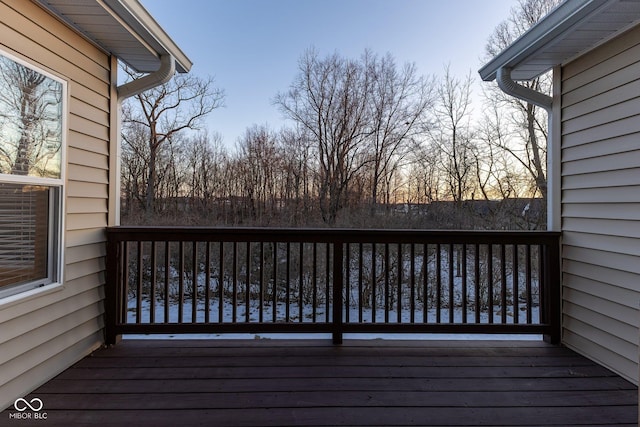 view of deck at dusk