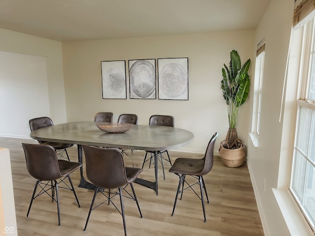 dining room featuring light wood-type flooring