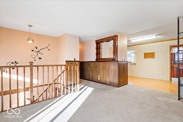 interior space with light hardwood / wood-style flooring