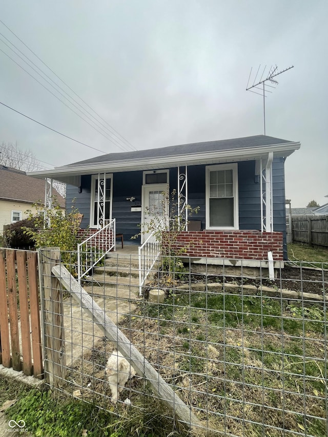 view of front of home with a porch