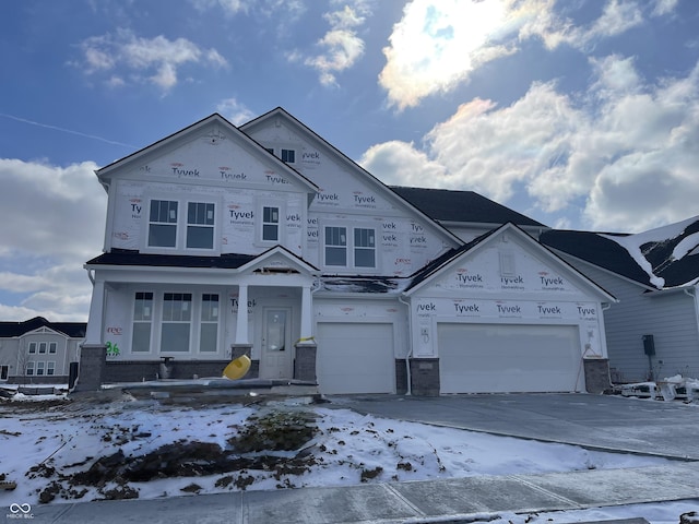 property under construction with a garage