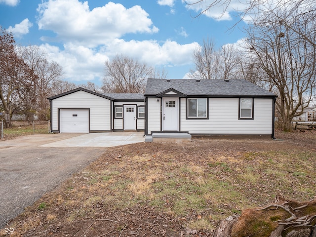 ranch-style house with a garage