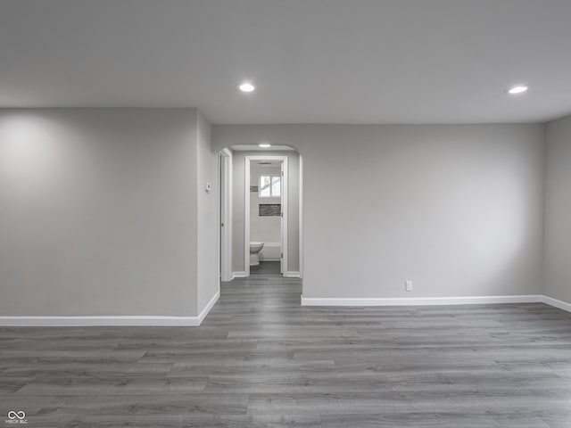 empty room featuring light wood-type flooring