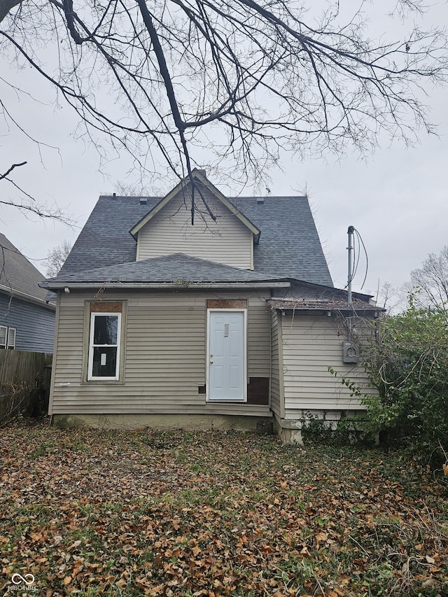 view of rear view of property