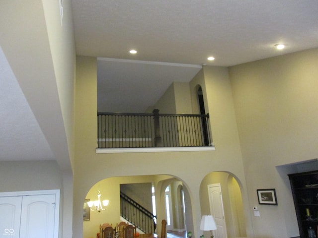 room details with an inviting chandelier