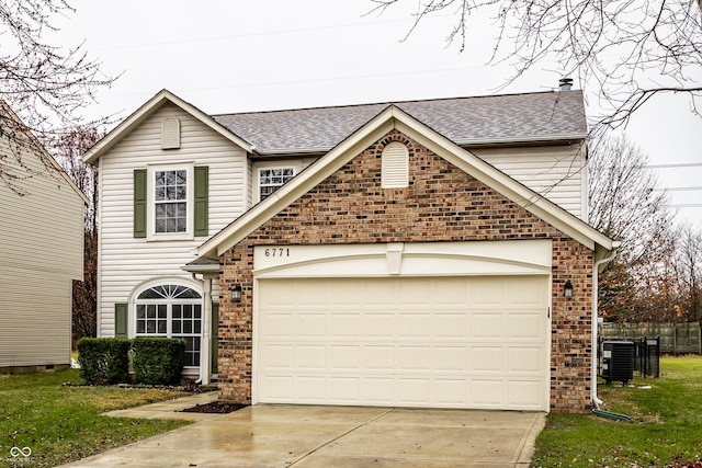 front of property featuring a garage