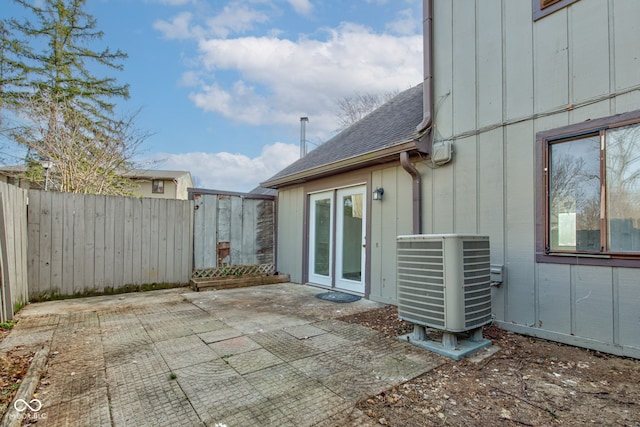 view of patio with central air condition unit