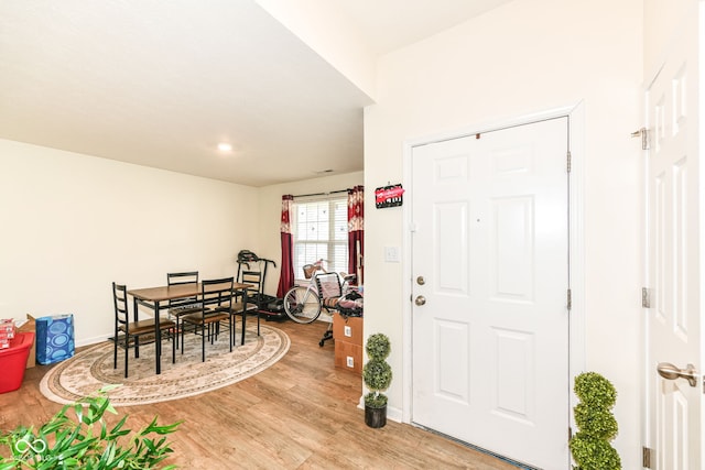 foyer featuring light hardwood / wood-style flooring