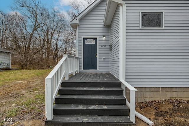 view of doorway to property