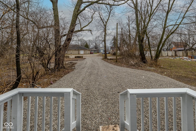 view of road