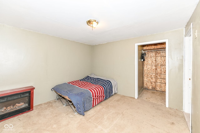 bedroom with carpet