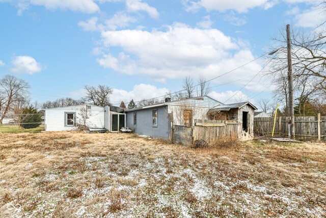 4925 W Raymond St, Indianapolis, IN 46241 - back of property featuring concrete block siding