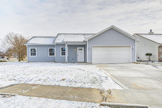 ranch-style house with a garage