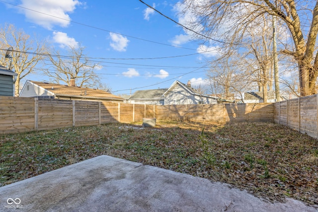 view of yard featuring a patio area