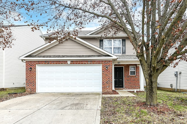 view of front of home featuring a garage