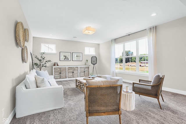 view of carpeted living room