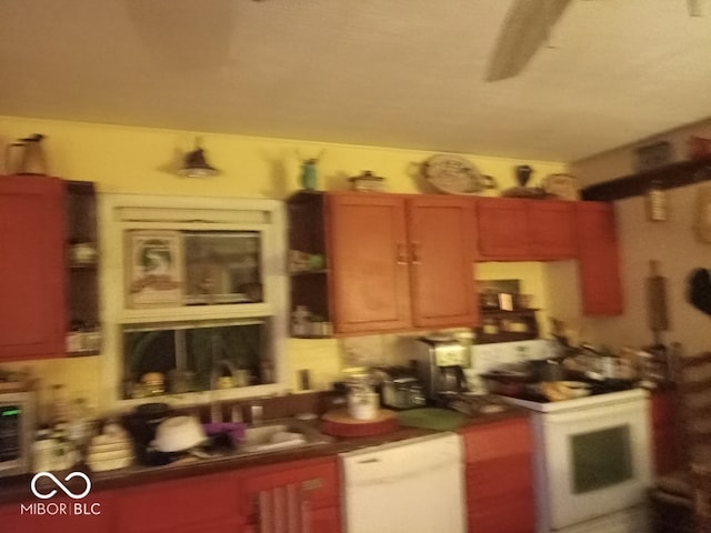 kitchen featuring white appliances