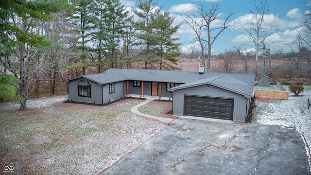 ranch-style house with a garage