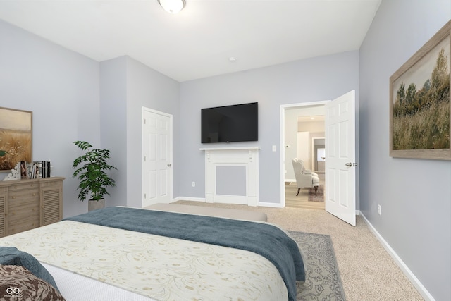 bedroom featuring carpet flooring