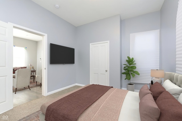 view of carpeted bedroom