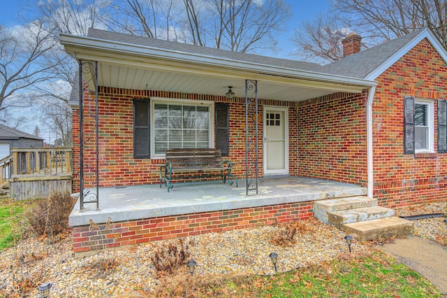 view of front facade featuring covered porch