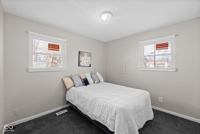 bedroom featuring carpet