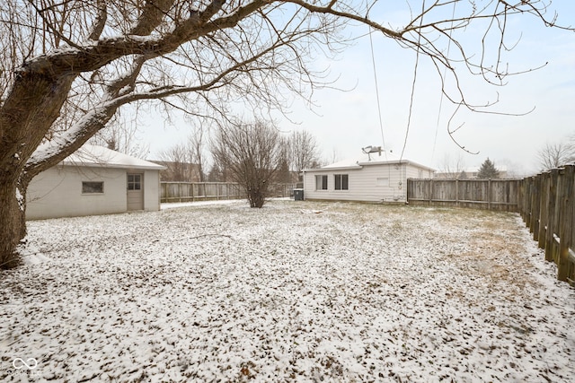 view of snowy yard