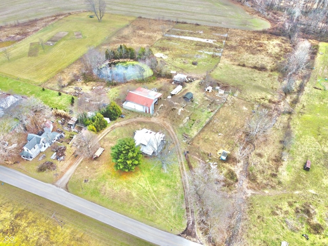 aerial view with a rural view