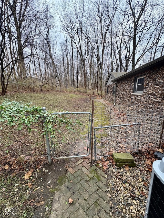 view of yard with cooling unit