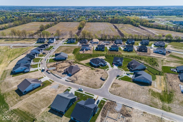 bird's eye view with a residential view