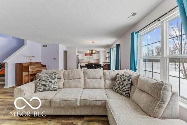 living room featuring hardwood / wood-style floors