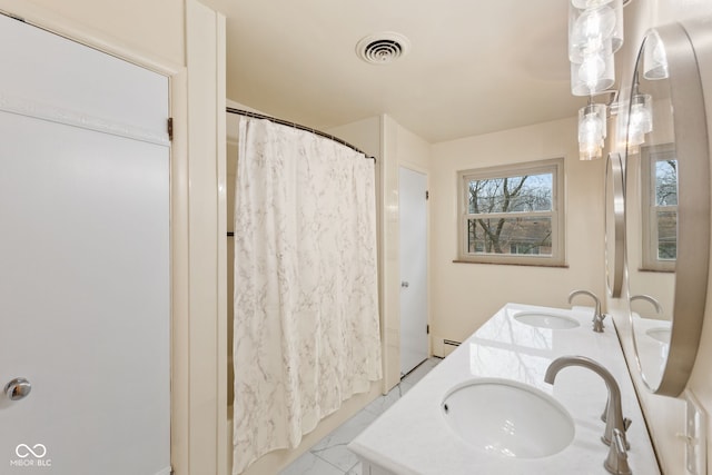 bathroom with vanity