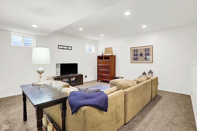 view of carpeted living room