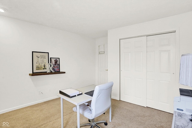 view of carpeted office