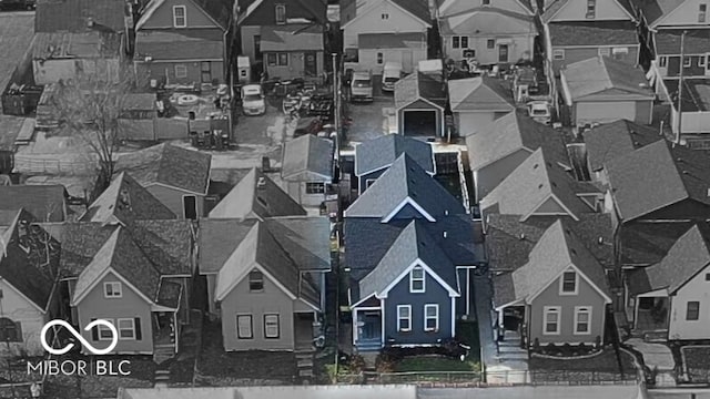 birds eye view of property featuring a residential view