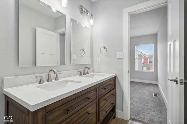 bathroom featuring vanity