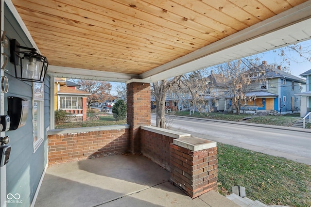 view of patio featuring covered porch