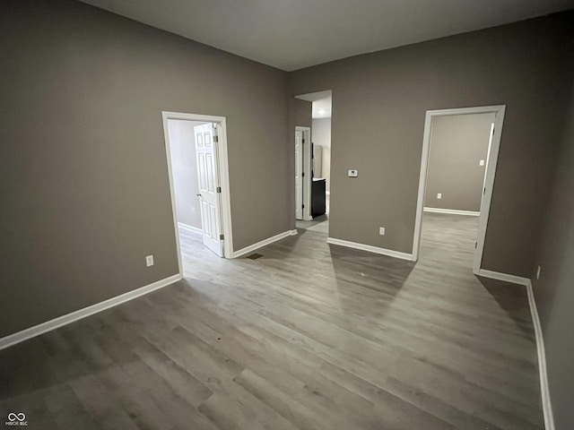 empty room featuring light hardwood / wood-style flooring