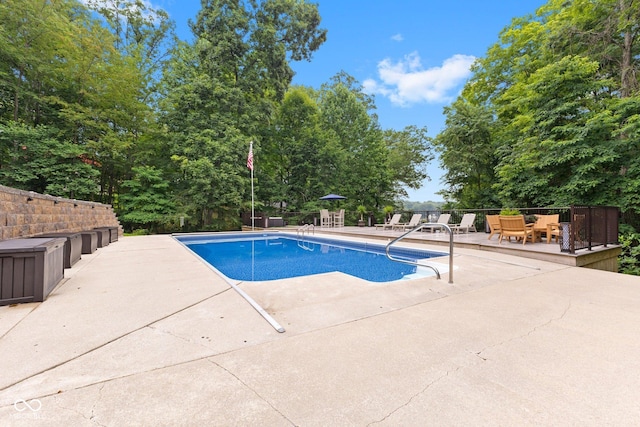 view of pool with a patio area