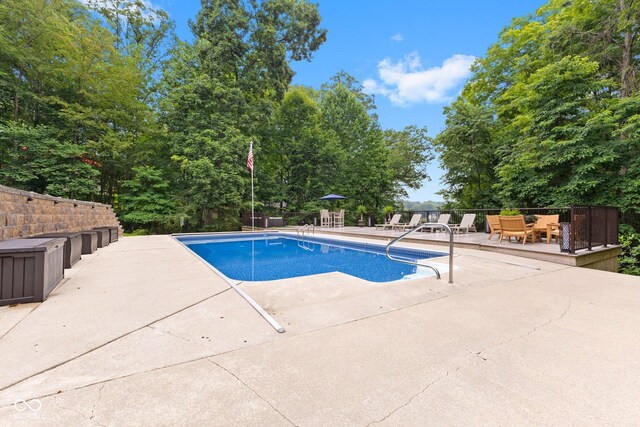 7701 Center Lake Rd, Nineveh, IN 46164 - view of pool featuring a patio