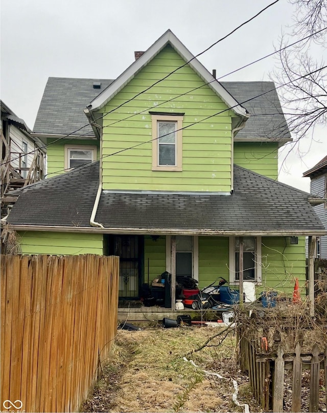 view of rear view of property