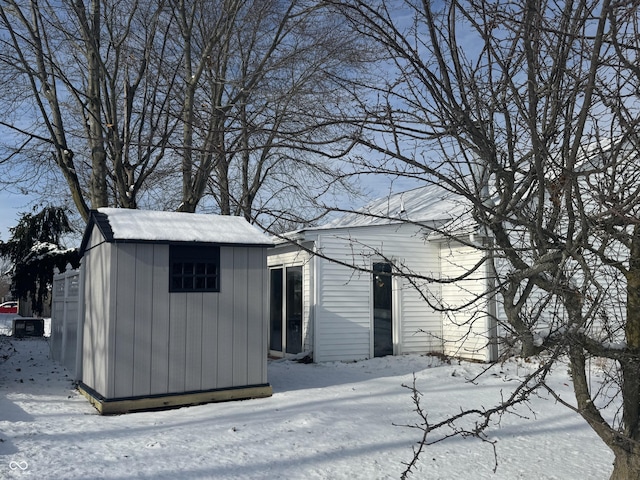 view of snow covered structure